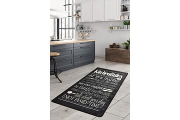 Matta Konyha 80x150 cm - Svart/Sammet - Textil & mattor - Matta - Små mattor