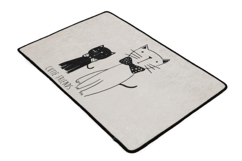 Matta Littlecats Oval 60x90 cm - Flerfärgad/Sammet - Textil & mattor - Matta