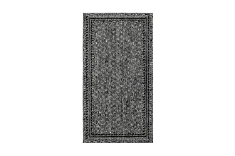 Matta Madrid Frame 80x150 cm Flatvävd - Antracit - Flatvävd matta - Små mattor