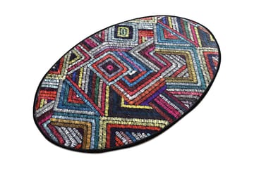 Matta Maglie Oval 60x90 cm - Flerfärgad/Sammet - Textil & mattor - Matta - Små mattor