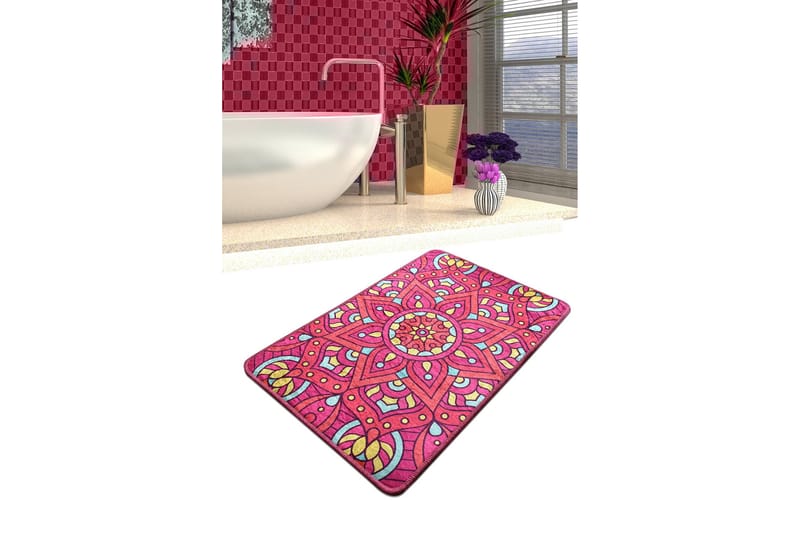 Matta Yantra Oval 60x90 cm - Flerfärgad/Sammet - Textil & mattor - Matta - Små mattor