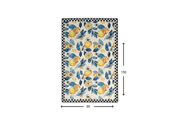 Matta Zitroun 80x150 cm - Flerfärgad/Sammet - Textil & mattor - Matta - Små mattor