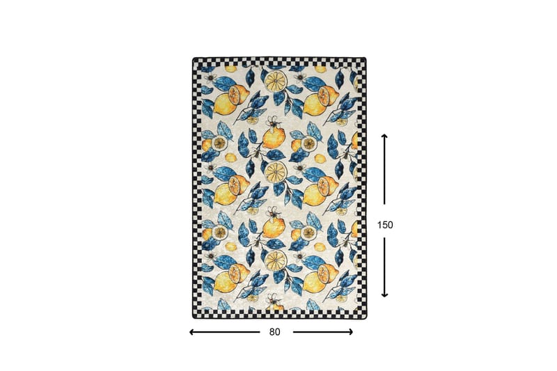 Matta Zitroun 80x150 cm - Flerfärgad/Sammet - Textil & mattor - Matta - Små mattor