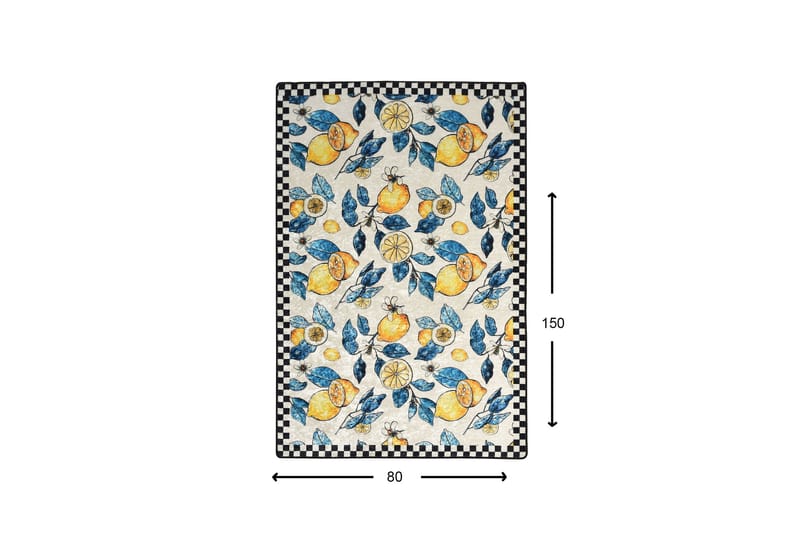 Matta Zitroun 80x150 cm - Flerfärgad/Sammet - Små mattor - Matta