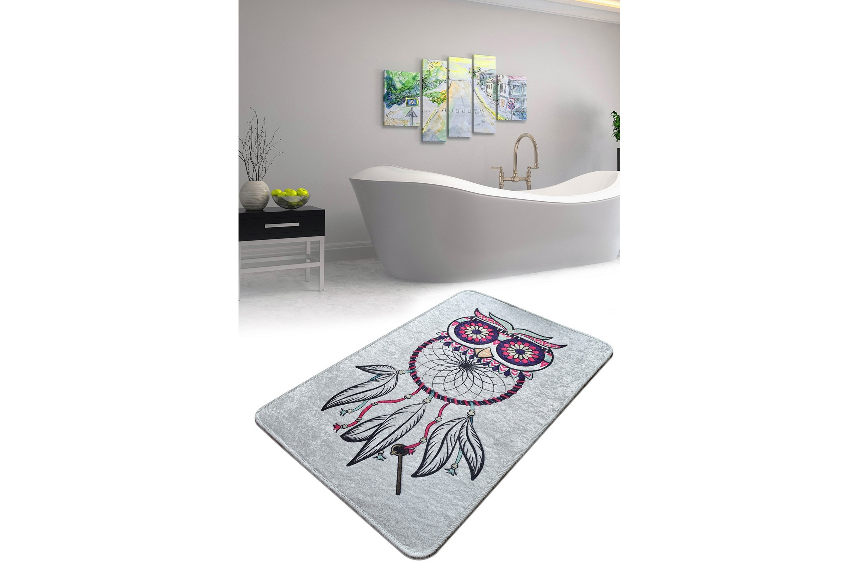 Matta Unistama 60x90 cm Flerfärgad/Sammet