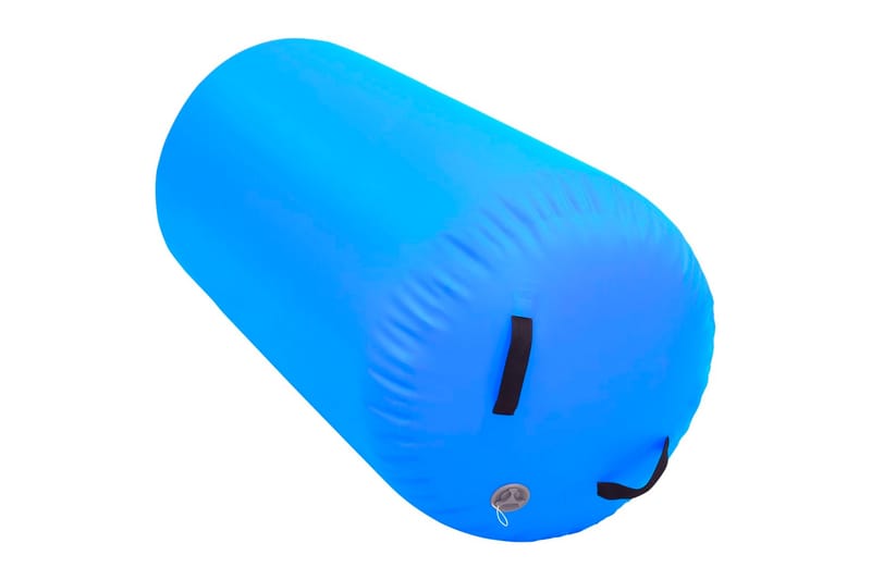 Uppblåsbar gymnastikrulle med pump 120x90 cm PVC blå - Blå - Gymmatta