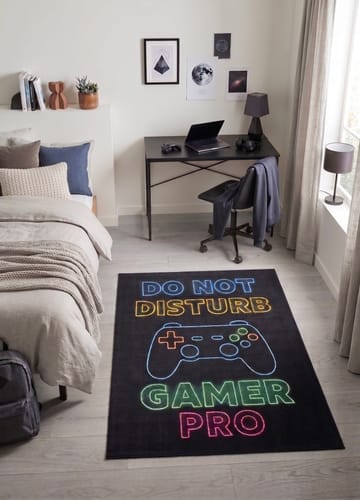 Maskinvävd Matta Play Gamer 120x160 cm - svart - Textil & mattor - Matta - Specialmatta - Gamingmatta