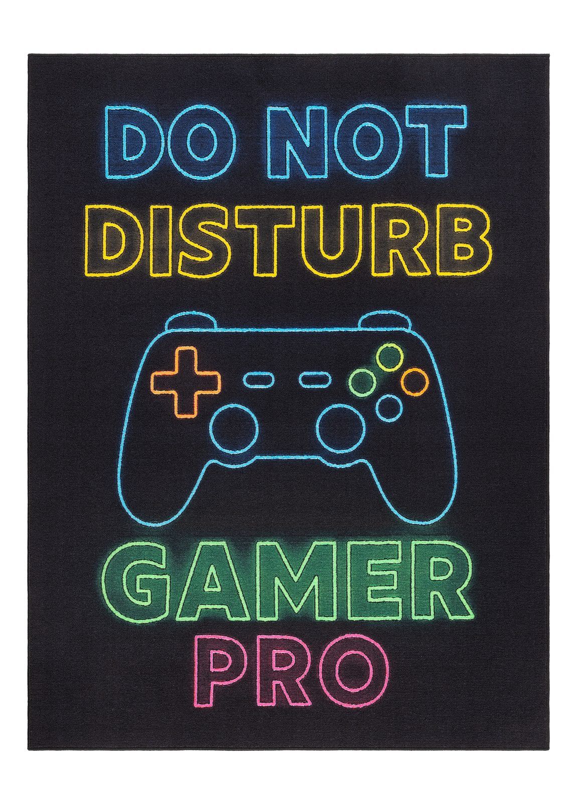 Maskinvävd Matta Play Gamer 120x160 cm - svart