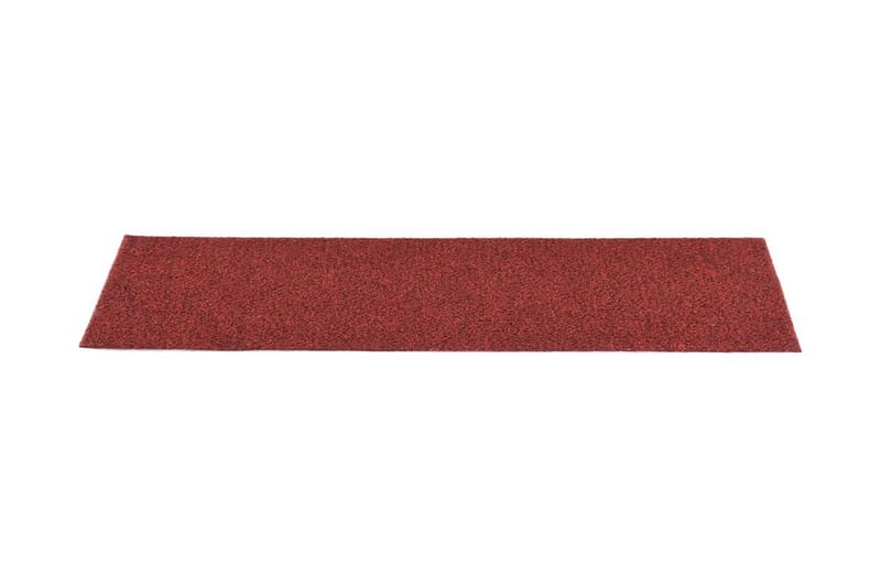 Trappstegsmattor självhäftande 15 st 76x20 cm röd - Röd - Trappstegsmatta