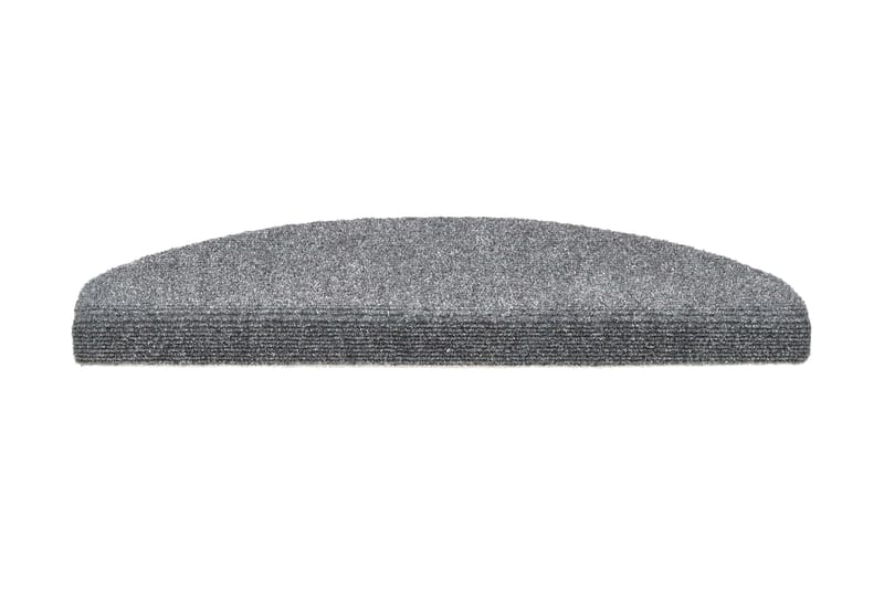 Trappstegsmattor självhäftande 15 st brodyr 56x17x3 cm mörkg - Grå - Trappstegsmatta