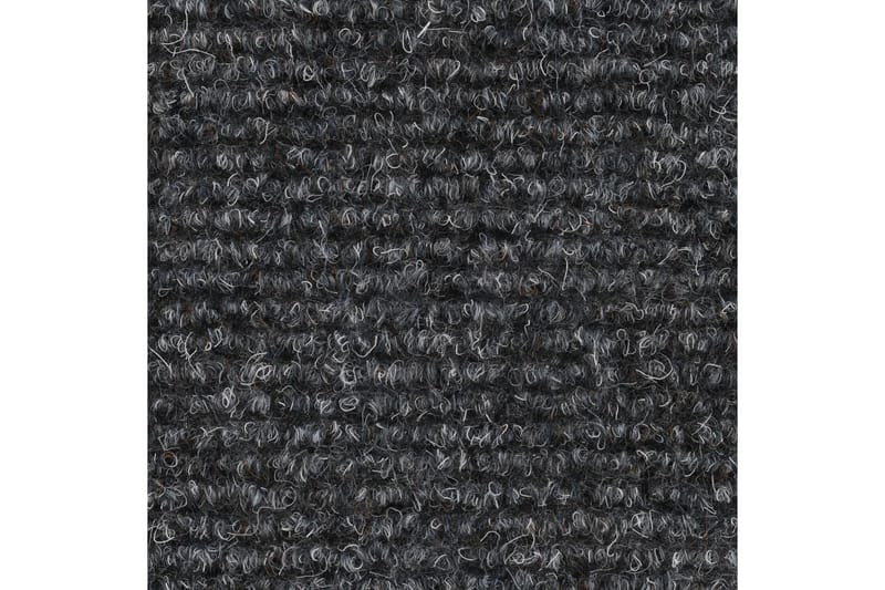 Trappstegsmattor självhäftande 15 st brodyr 56x17x3 cm mörkg - Grå - Trappstegsmatta