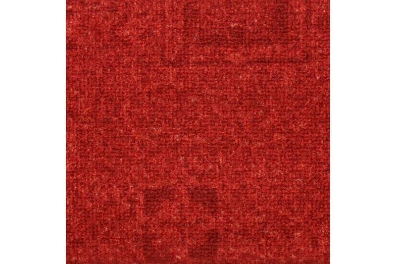Trappstegsmattor självhäftande 15 st röd 65x21x4 cm - Röd - Trappstegsmatta
