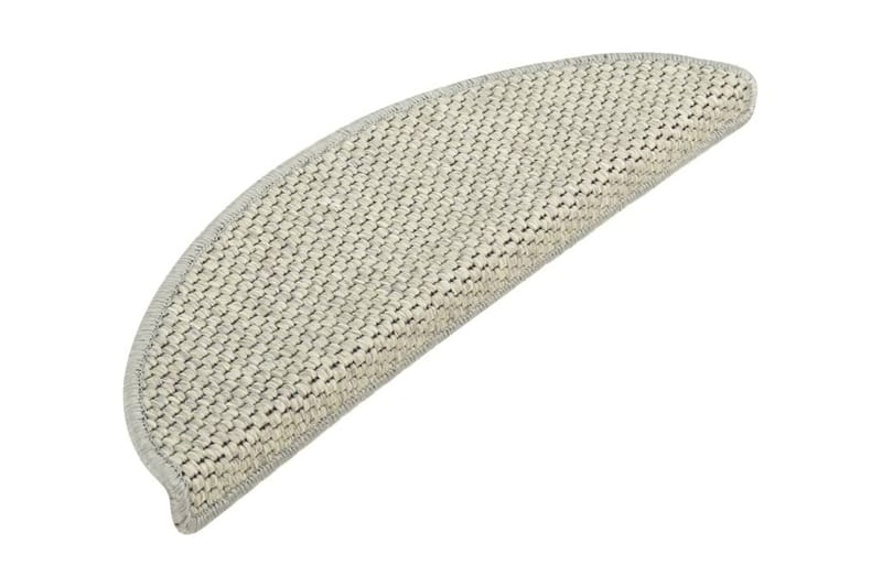 Trappstegsmattor självhäftande sisallook 15 st 56x20 cm grå - Grå - Trappstegsmatta