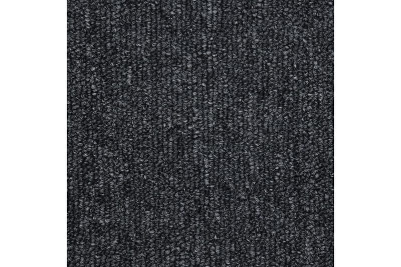 Trappstegsmattor 10 st 65x28 cm mörkgrå - Grå - Trappstegsmatta