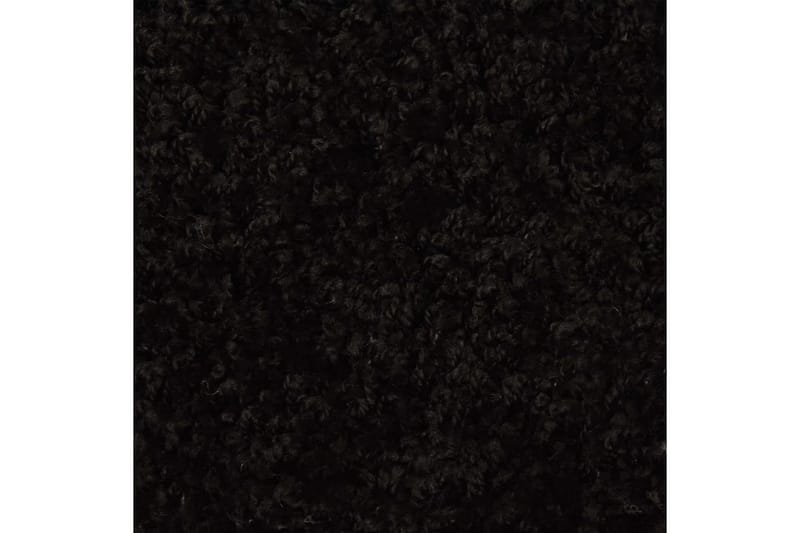 Trappstegsmattor 15 st 65x25 cm svart - Svart - Trappstegsmatta