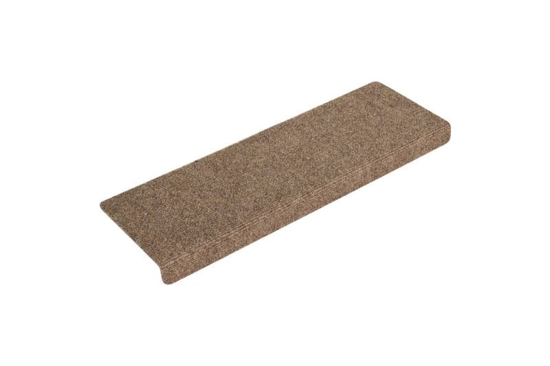Trappstegsmattor 15 st nålad 65x25 cm gräddvit - Vit - Trappstegsmatta