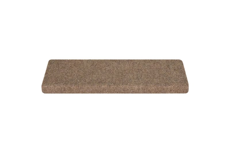Trappstegsmattor 15 st nålad 65x25 cm gräddvit - Vit - Trappstegsmatta