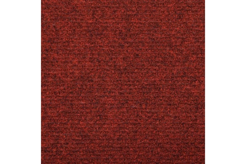 Trappstegsmattor 15 st nålad 65x25 cm röd - Röd - Trappstegsmatta