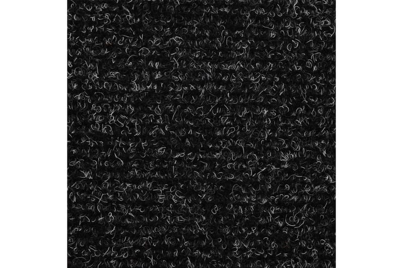 Trappstegsmattor självhäftande 10 st mörkgrå 56x17x3 cm brod - Grå - Trappstegsmatta