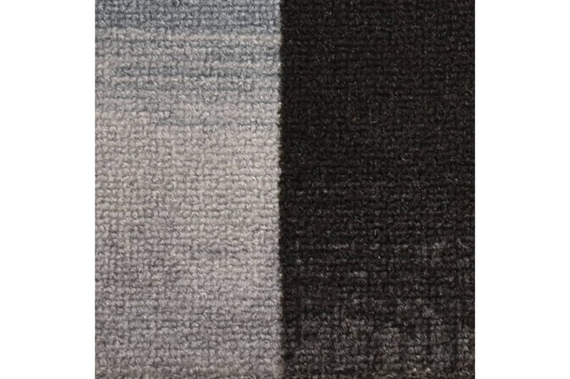 Trappstegsmattor självhäftande 15 st svart och grå 65x21x4 c - Flerfärgad - Trappstegsmatta