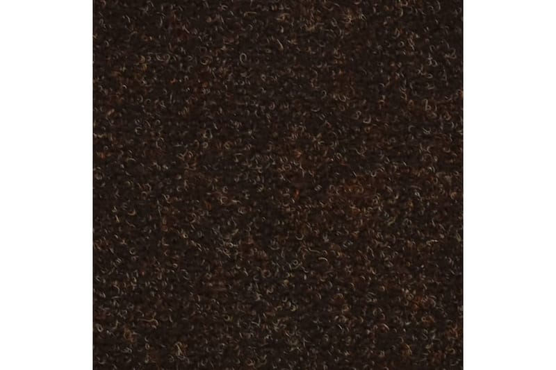 Trappstegsmattor självhäftande 5 st brun 65x21x4 cm brodyr - Brun - Trappstegsmatta