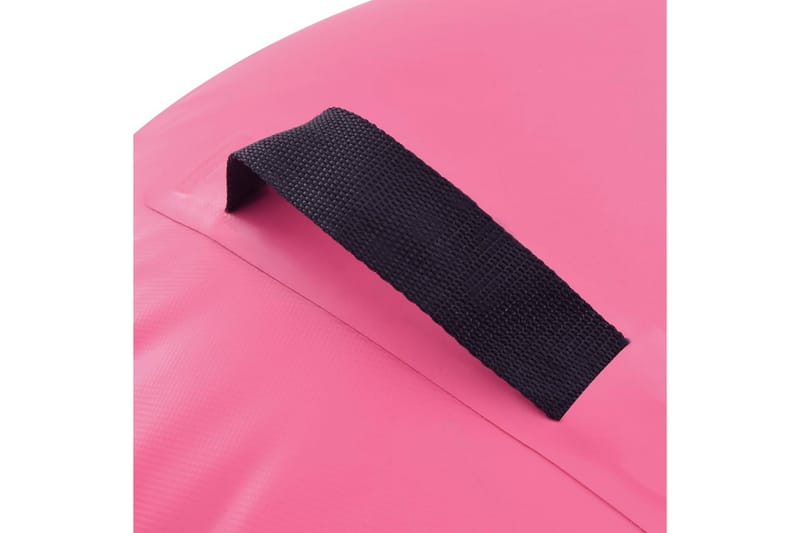 Uppblåsbar gymnastikrulle med pump 120x90 cm PVC rosa - Rosa - Gymmatta