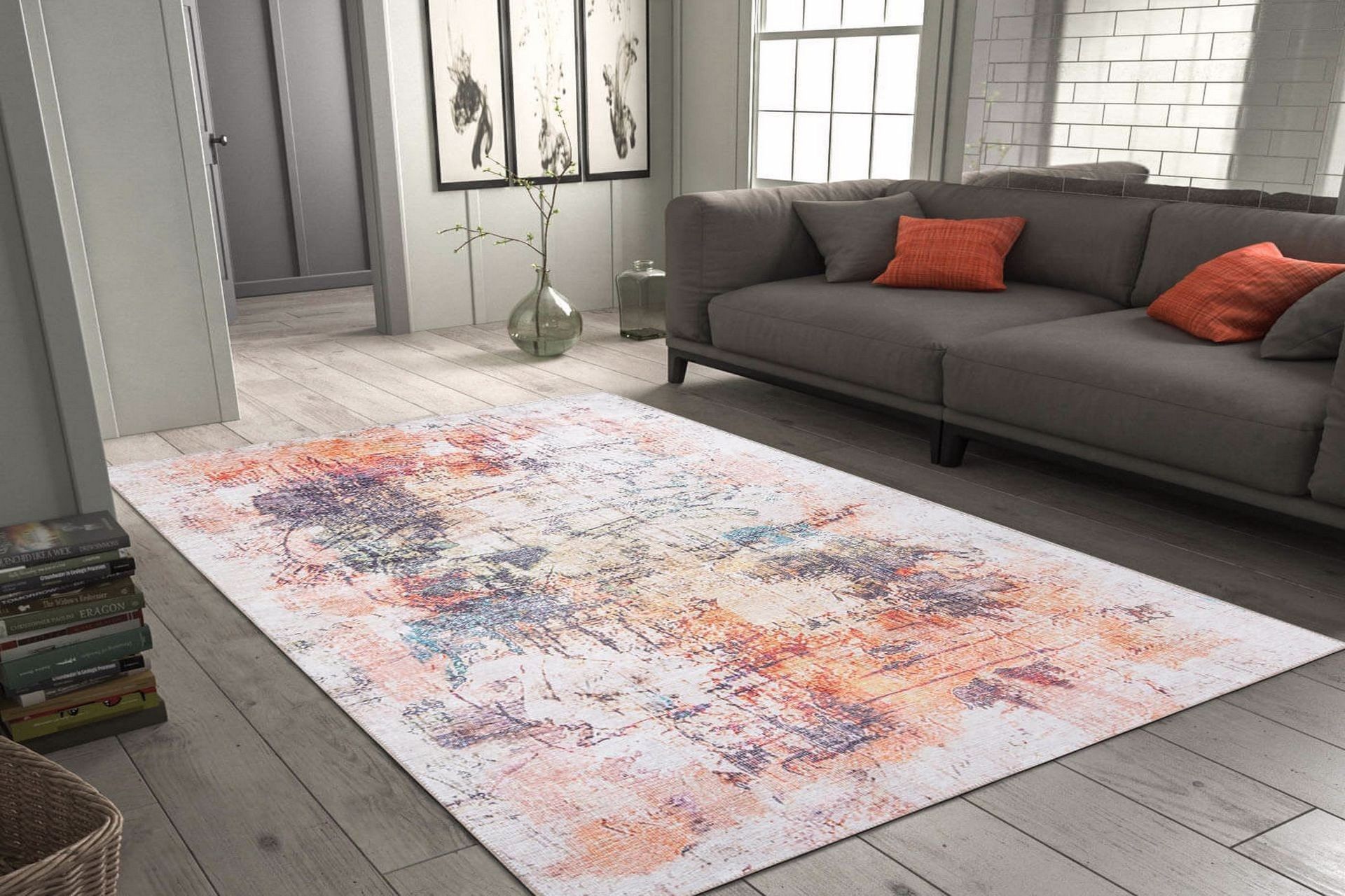 artloop matta 210x310 cm - multifärgad