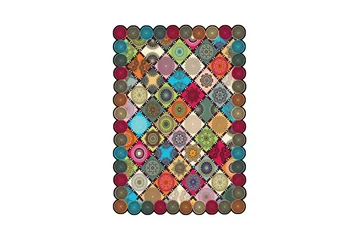 Homefesto Matta 180x280 cm - Multifärgad - Textil & mattor - Matta - Modern matta - Wiltonmatta