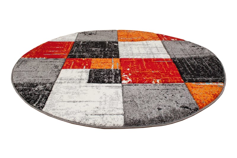London Square Friezematta Rund 240 - Röd/Orange - Textil & mattor - Matta - Modern matta - Friezematta