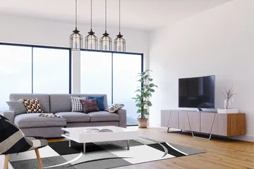 London Patch Friezematta 200x290 - Svart - Textil & mattor - Matta - Modern matta - Wiltonmatta