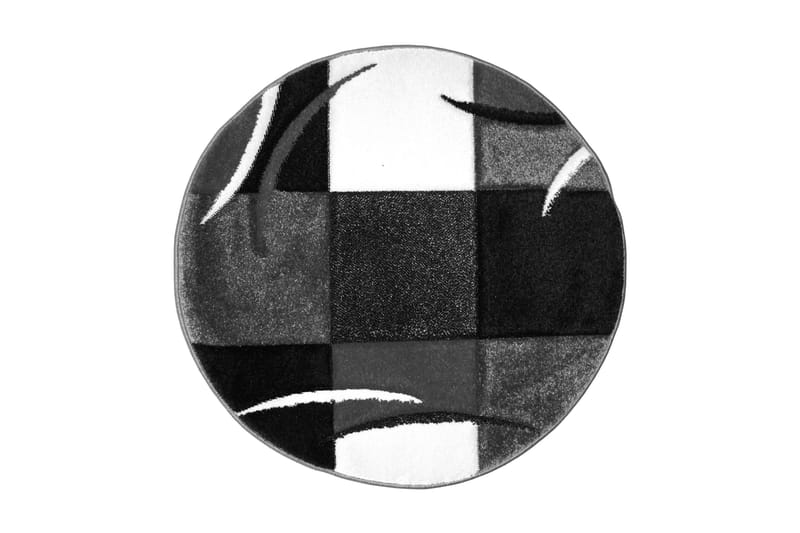 London Patch Friezematta Rund 200 - Svart - Textil & mattor - Matta - Stor matta