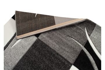 London Patch Friezematta 133x190 Rutig - Svart - Textil & mattor - Matta - Modern matta - Wiltonmatta