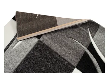 London Patch Friezematta 133x190 Rutig - Svart - Textil & mattor - Matta - Modern matta - Wiltonmatta