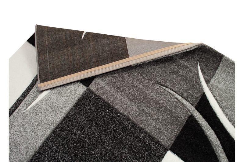 London Patch Friezematta 133x190 Rutig - Svart - Textil & mattor - Matta - Modern matta - Wiltonmatta