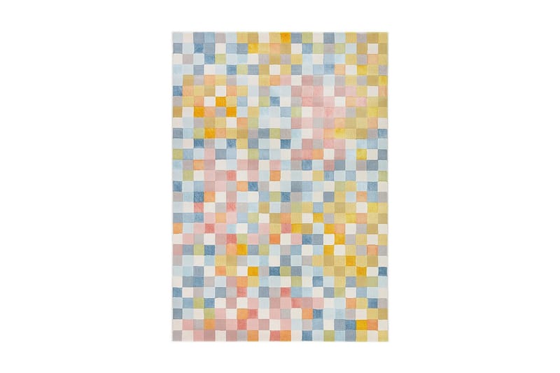 Matta Bloom Mosaik 160x230 cm - Flerfärgad - Wiltonmatta - Stor matta - Friezematta