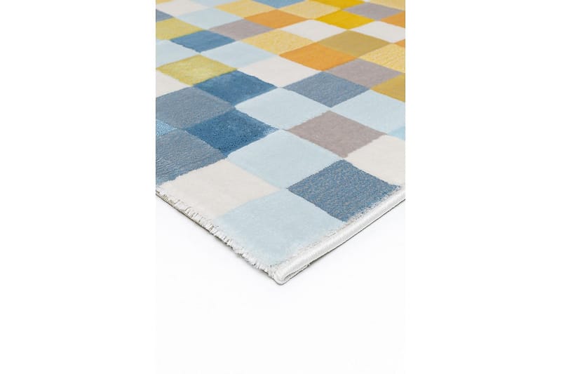 Matta Bloom Mosaik 160x230 cm - Flerfärgad - Wiltonmatta - Stor matta - Friezematta