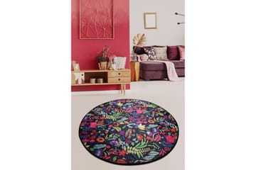 Matta Chilai 100 cm Rund - Multifärgad - Textil & mattor - Matta - Modern matta - Friezematta