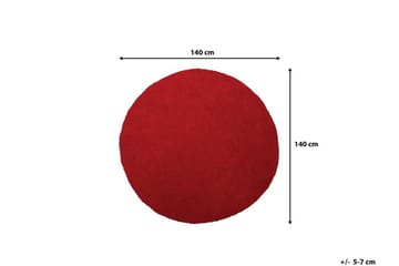 Matta Demre Rund 140 cm - Röd - Textil & mattor - Matta - Stor matta