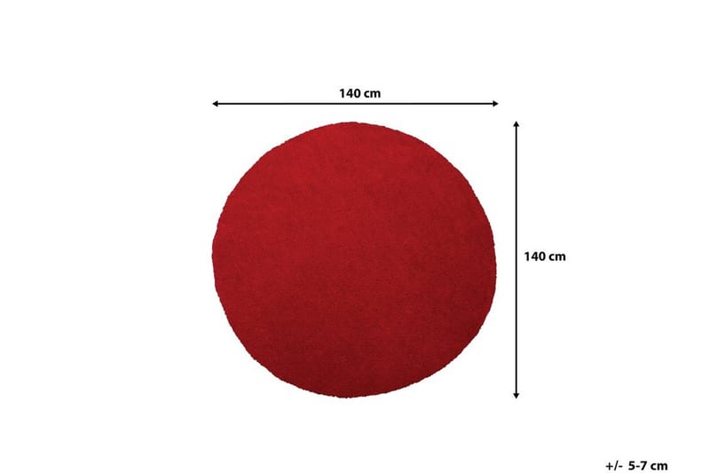 Matta Demre Rund 140 cm - Röd - Textil & mattor - Matta - Stor matta