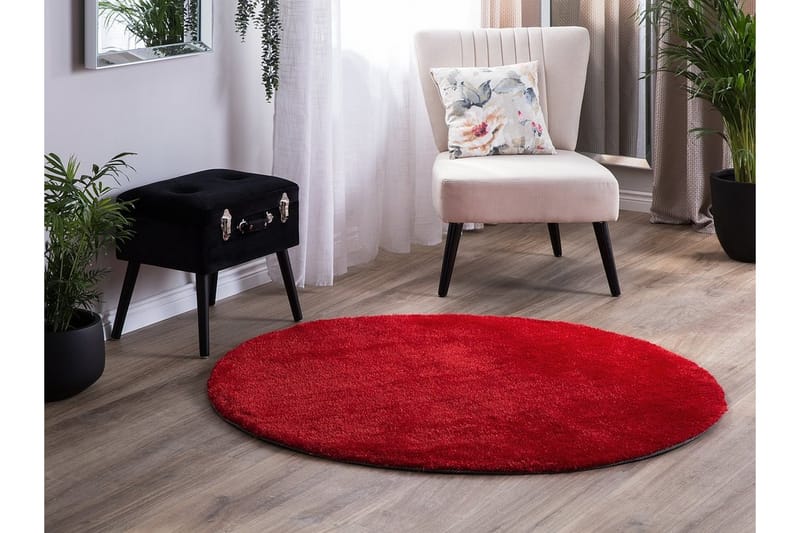 Matta Demre Rund 140 cm - Röd - Textil & mattor - Matta - Stor matta