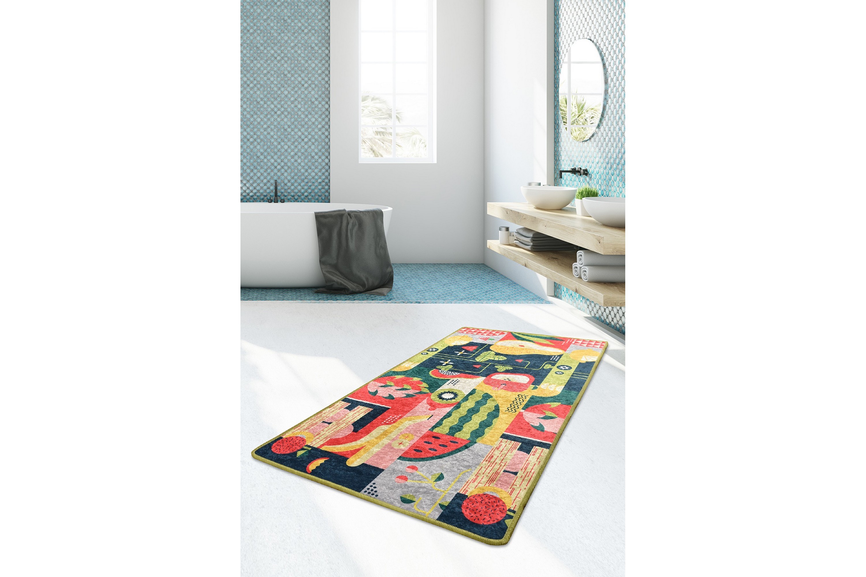 Matta Fruttu 160x230 cm Flerfärgad/Sammet