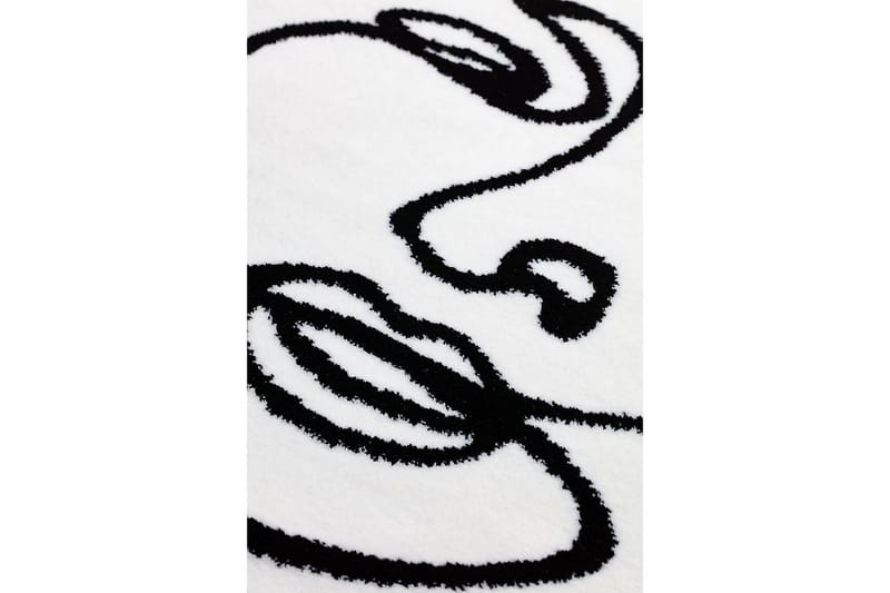 Matta Ink Face 160x230 cm - Vit - Wiltonmatta - Stor matta - Friezematta