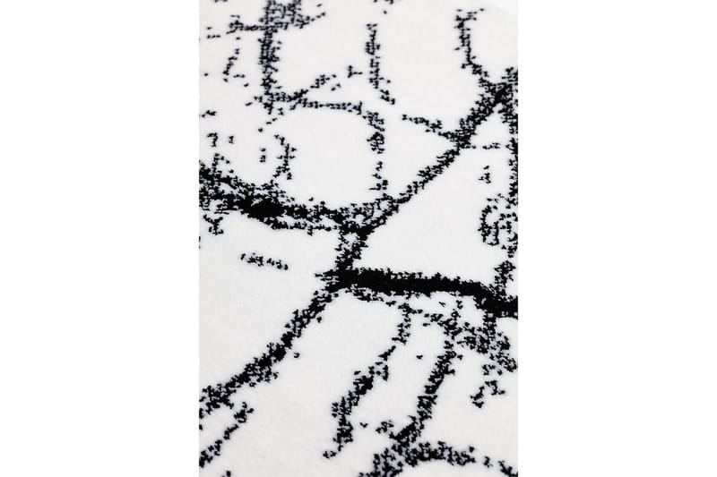 Matta Ink Marble Rund 160 cm - Vit - Wiltonmatta - Stor matta - Friezematta