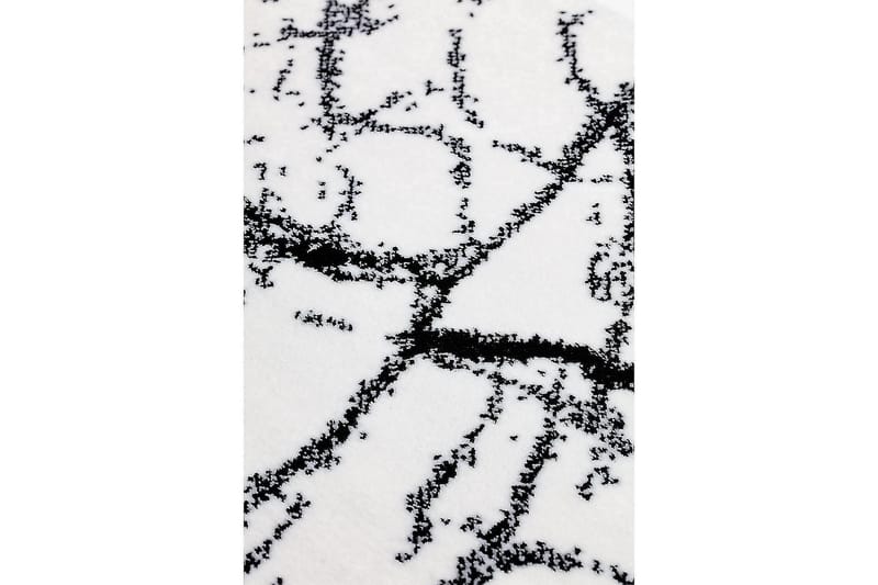 Matta Ink Marble Rund 200 cm - Vit - Wiltonmatta - Stor matta - Friezematta