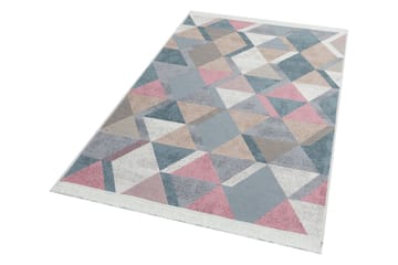 Mihriban Matta 160x230 cm - Blå/Rosa/Beige/Grå/Bomull - Textil & mattor - Matta