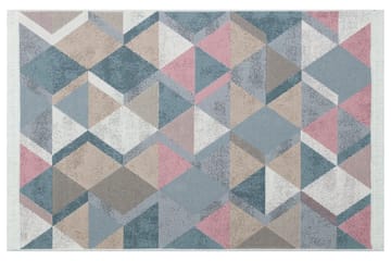 Mihriban Matta 160x230 cm - Blå/Rosa/Beige/Grå/Bomull - Textil & mattor - Matta
