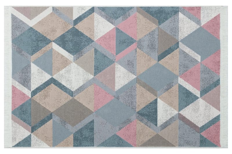 Mihriban Matta 160x230 cm - Blå/Rosa/Beige/Grå/Bomull - Textil & mattor - Matta