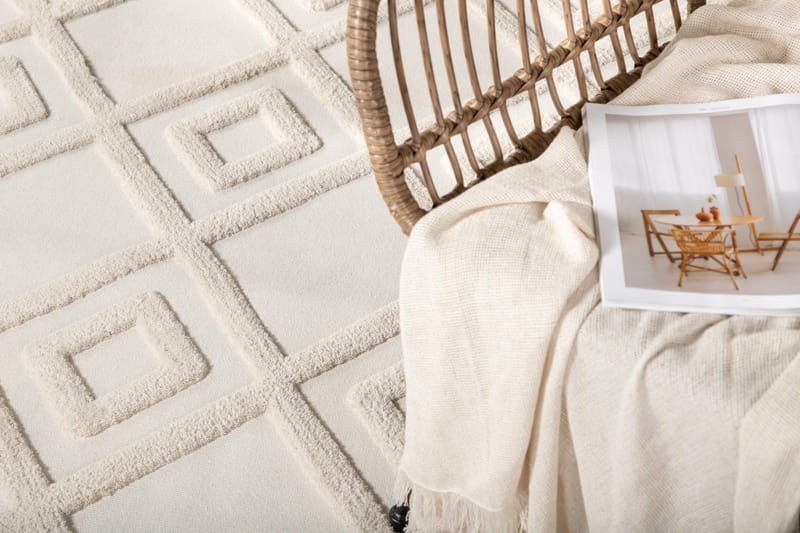 Towa Wiltonmatta 160x230 cm - Vit - Textil & mattor - Matta - Modern matta - Wiltonmatta