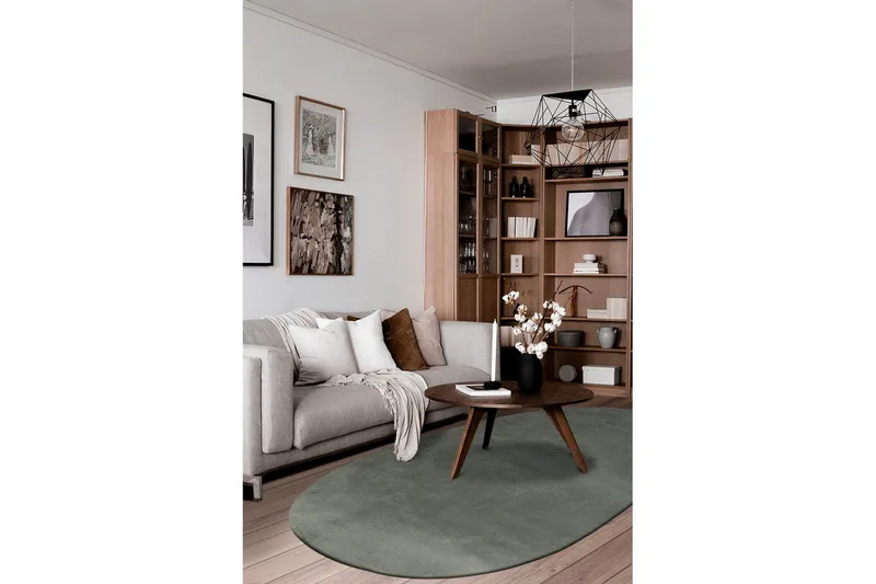 Tvättbar Matta Soft Shape - 160x230 cm, Grön - Textil & mattor - Matta - Flatvävd matta