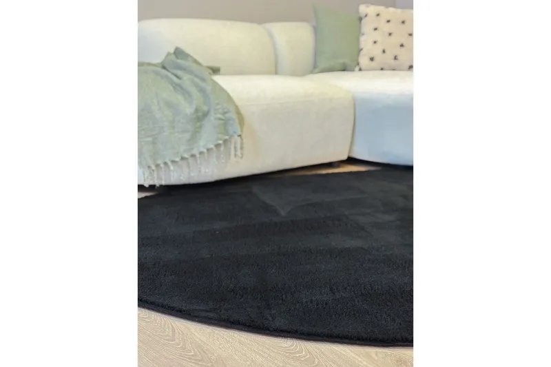Tvättbar Matta Soft Shape - 240x340 cm, Svart - Textil & mattor - Matta - Flatvävd matta